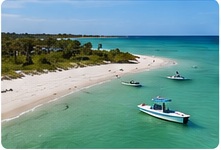 Undeveloped island beach